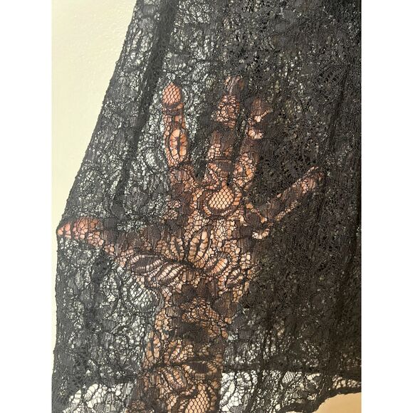 Kenar Y2k Black Lace Tank Womens M Witchy Edwardian Regency Victorian Whimsigoth - Picture 4 of 9